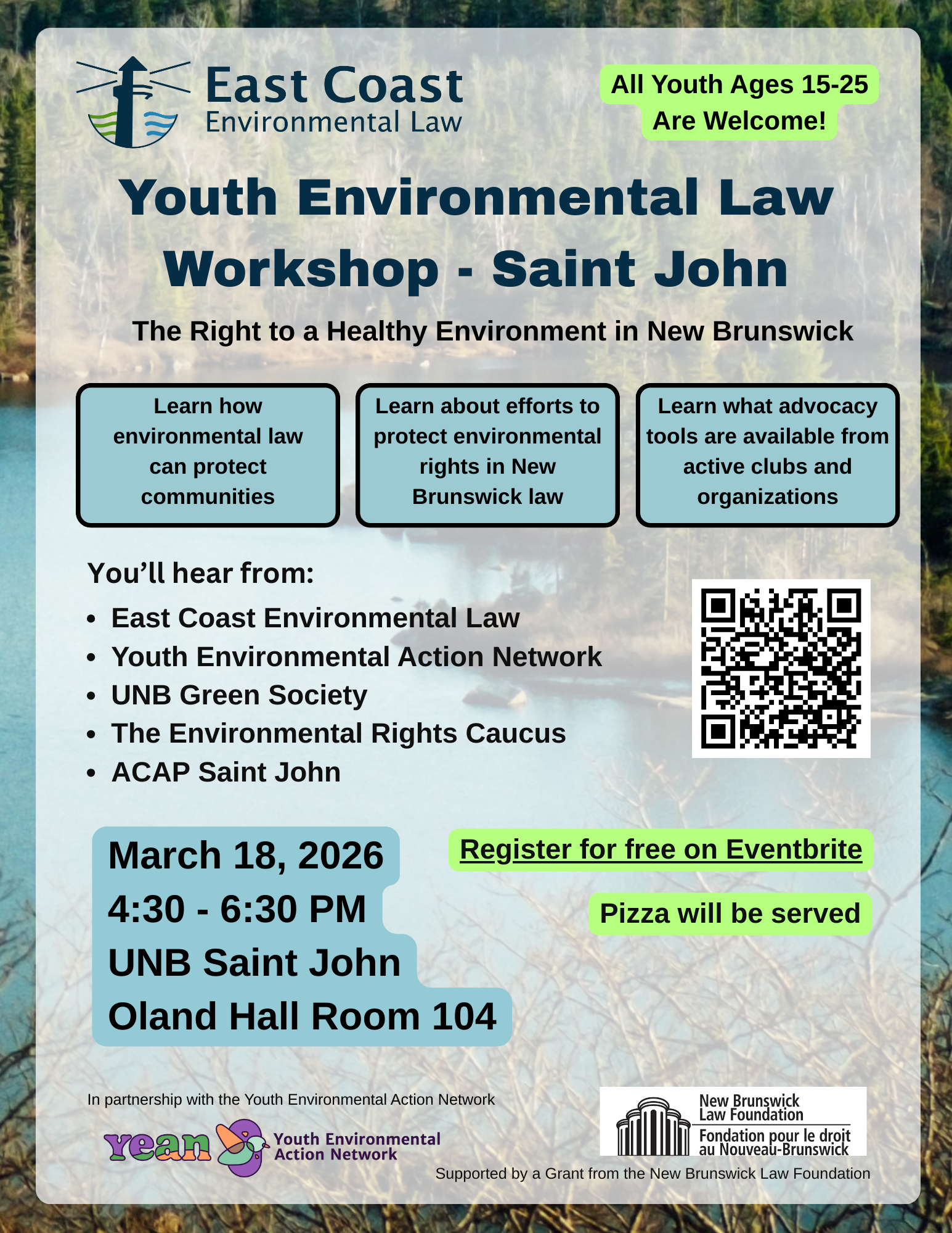 Youth Environmental Law Workshop - Saint John